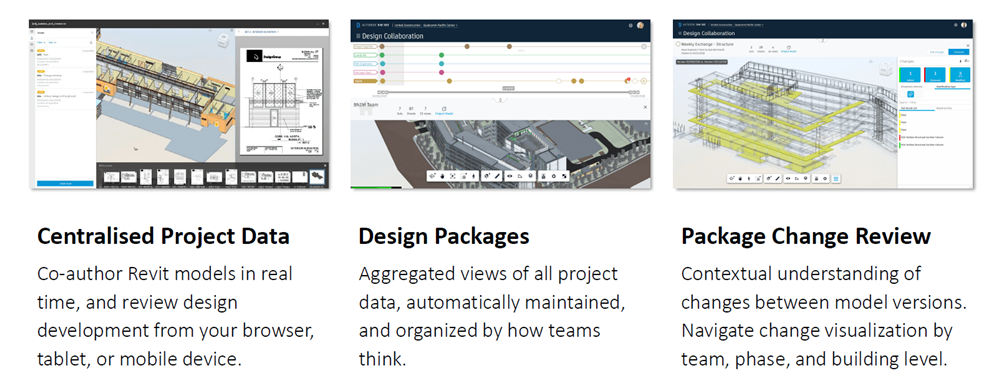 bim 360 centralised project data, design packages, package change review
